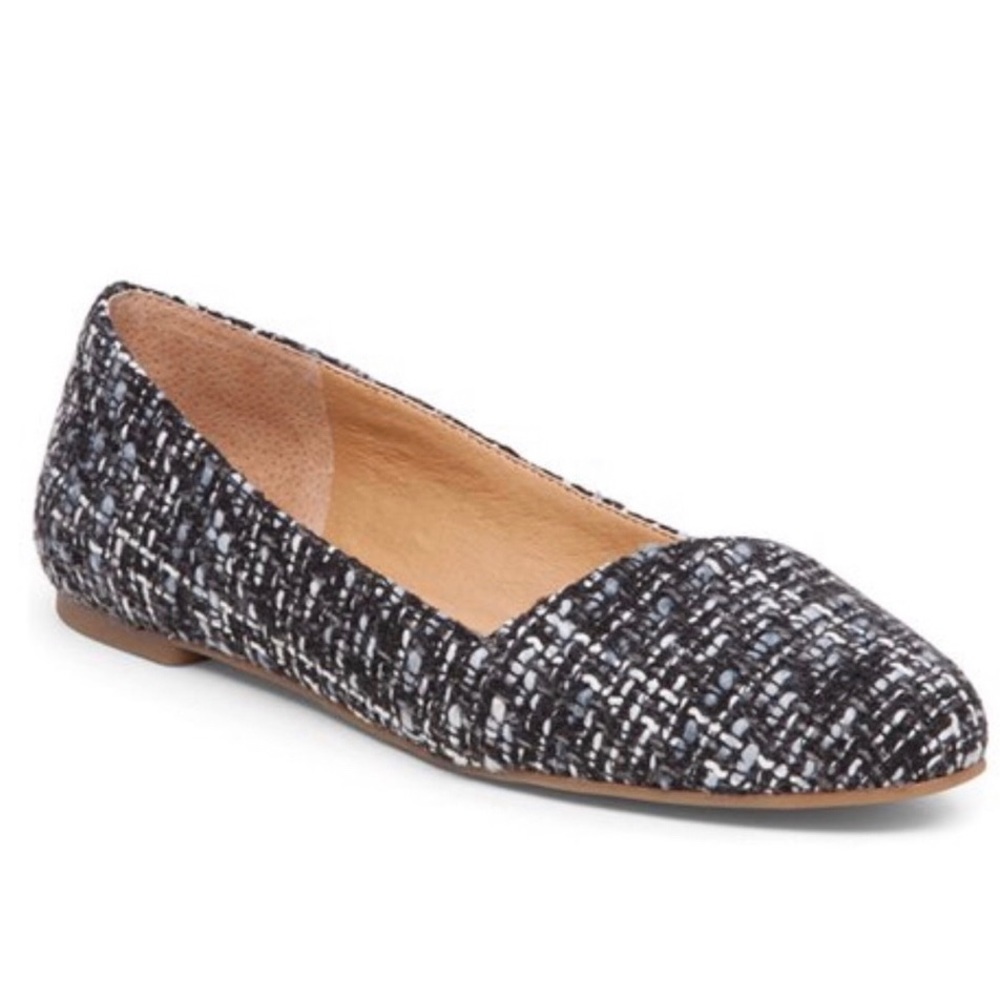 Lucky Brand Brindle Arch Ballet Flat Tweed Shoes Size 8 - like new